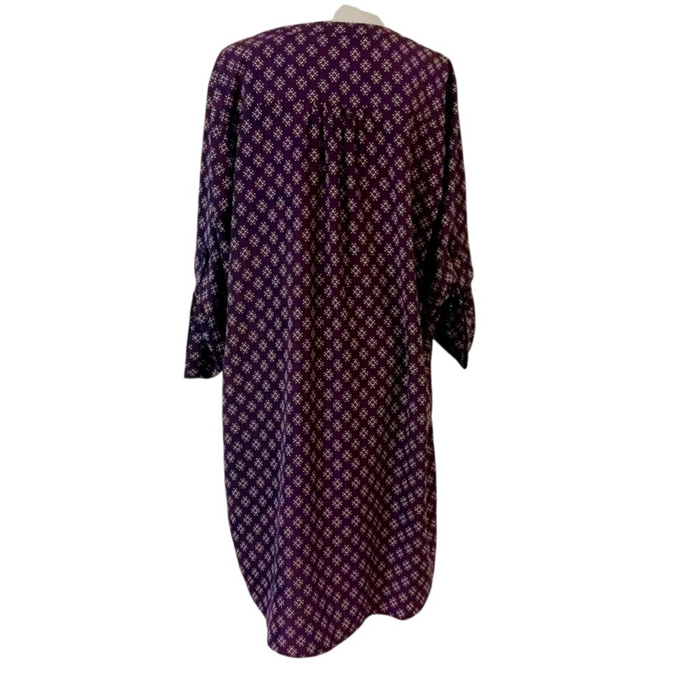 41 Hawthorn Stitch Fix Jimena Shirt Dress Purple Geometric Print XXL EUC Workwea - Picture 3 of 13